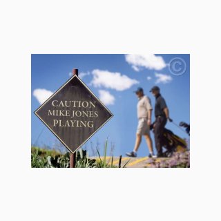 33 Playing Golf Warning