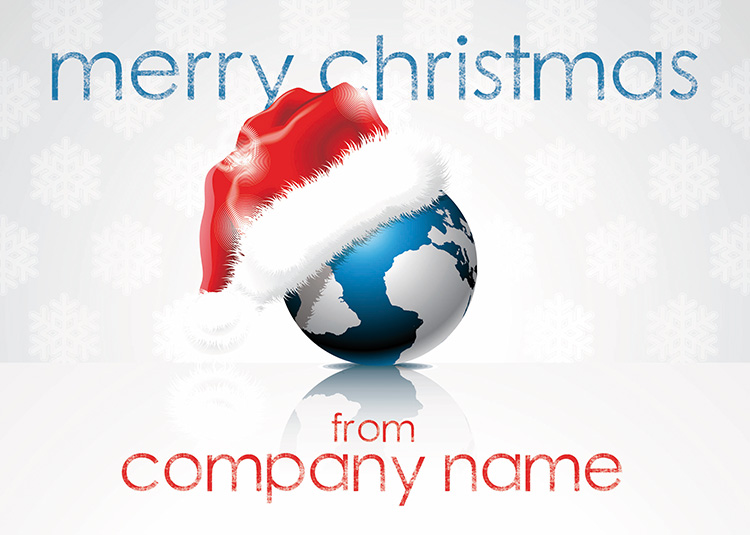 1684 - Santa's Globe Branded Christmas Card