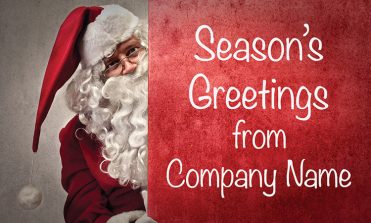 1615 - Peeping Santa Branded Christmas Card