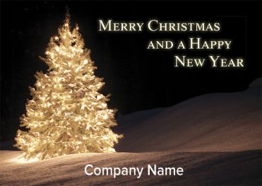 1670 - Glowing Tree Branded Christmas Card